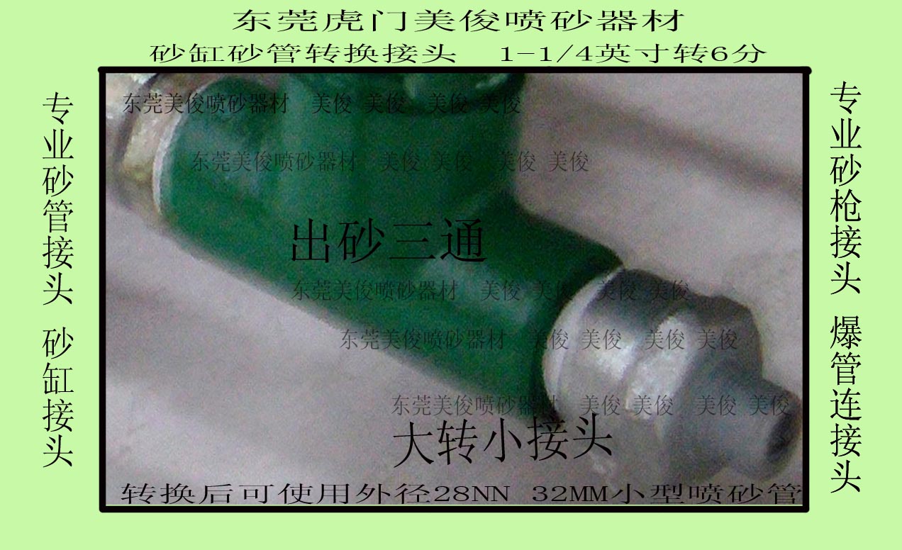 喷砂管大小管转换接头|出砂三通转换接头|出砂三通一寸二变8分接头